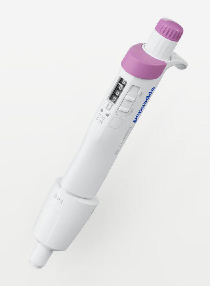 Eppendorf Exchange Pipette, Research® 3 Neo BASIC, Single-Channel, Variable, 0.25–5 mL, Violet