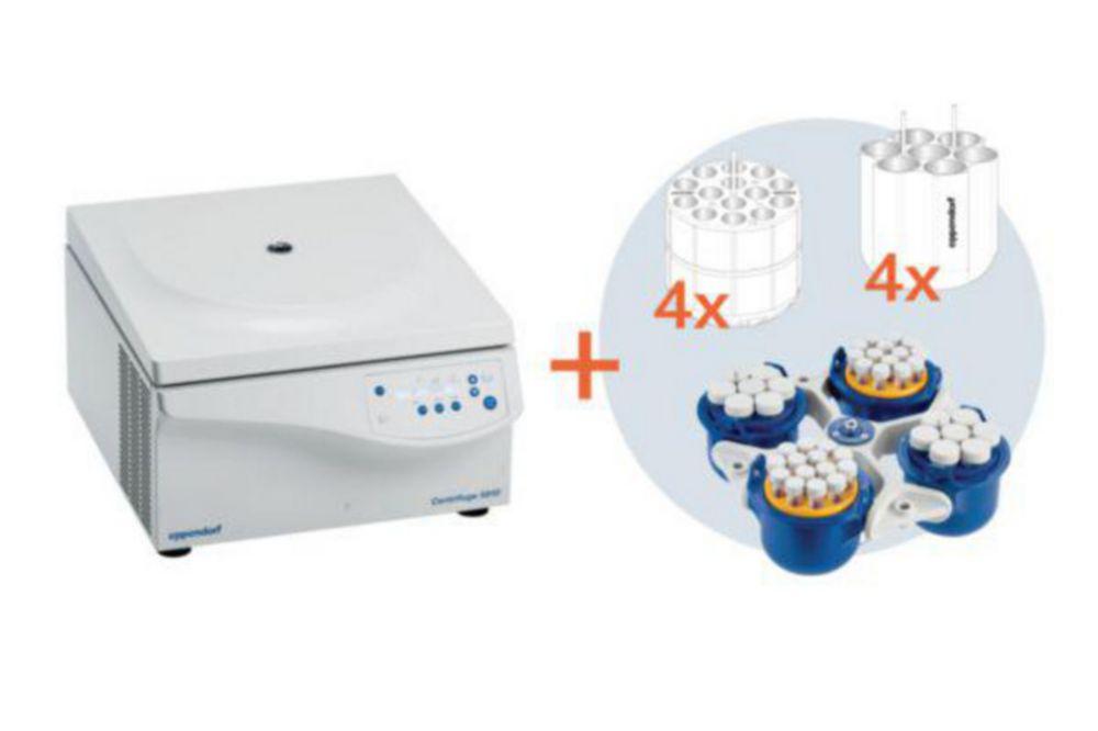 Eppendorf Centrifuge 5810 G (230V/50-60Hz) with Rotor S-4-104 & 15/50 mL Adapters for Conical Tubes