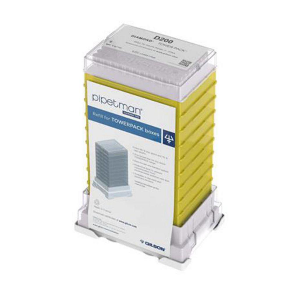 GILSON Pipette Tips D 200 Tower Pack 10 Pack of 96