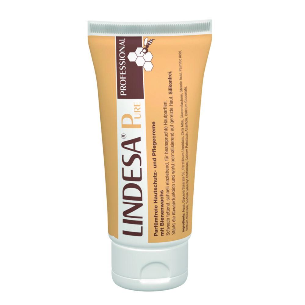 Peter Greven Lindesa Pure Professional Skin Protection Cream Tube of 100 ml, Unperfumed, with Beeswax, Pack of 50