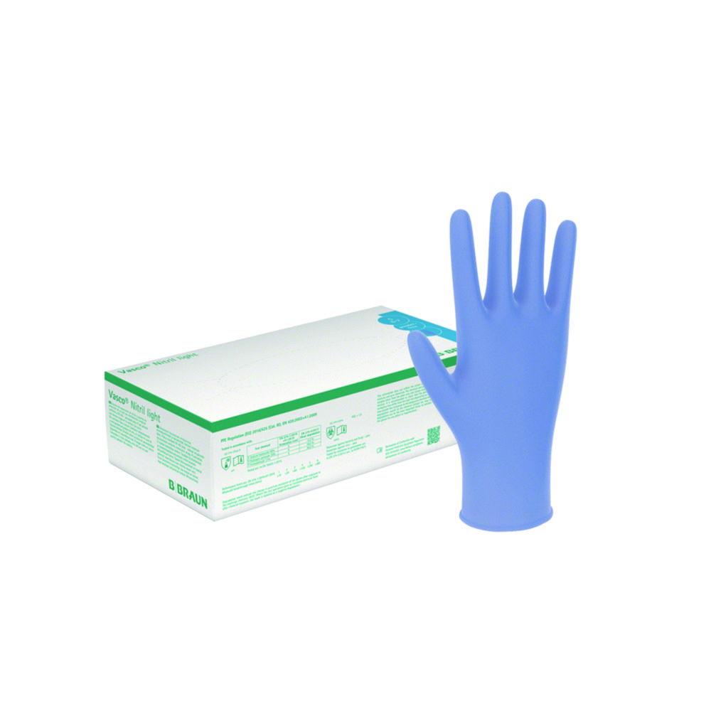 B. Braun Vasco Gloves, Size XS (5-6), Nitrile Light, Powder-Free, Latex-Free, Non-Sterile, Pack of 100

