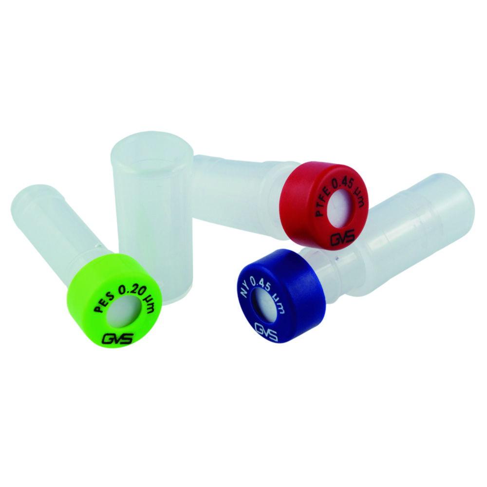 GVS Separa Minivials 12x33mm Membrane Filter PTFE 0.45µm Red Pack of 100

