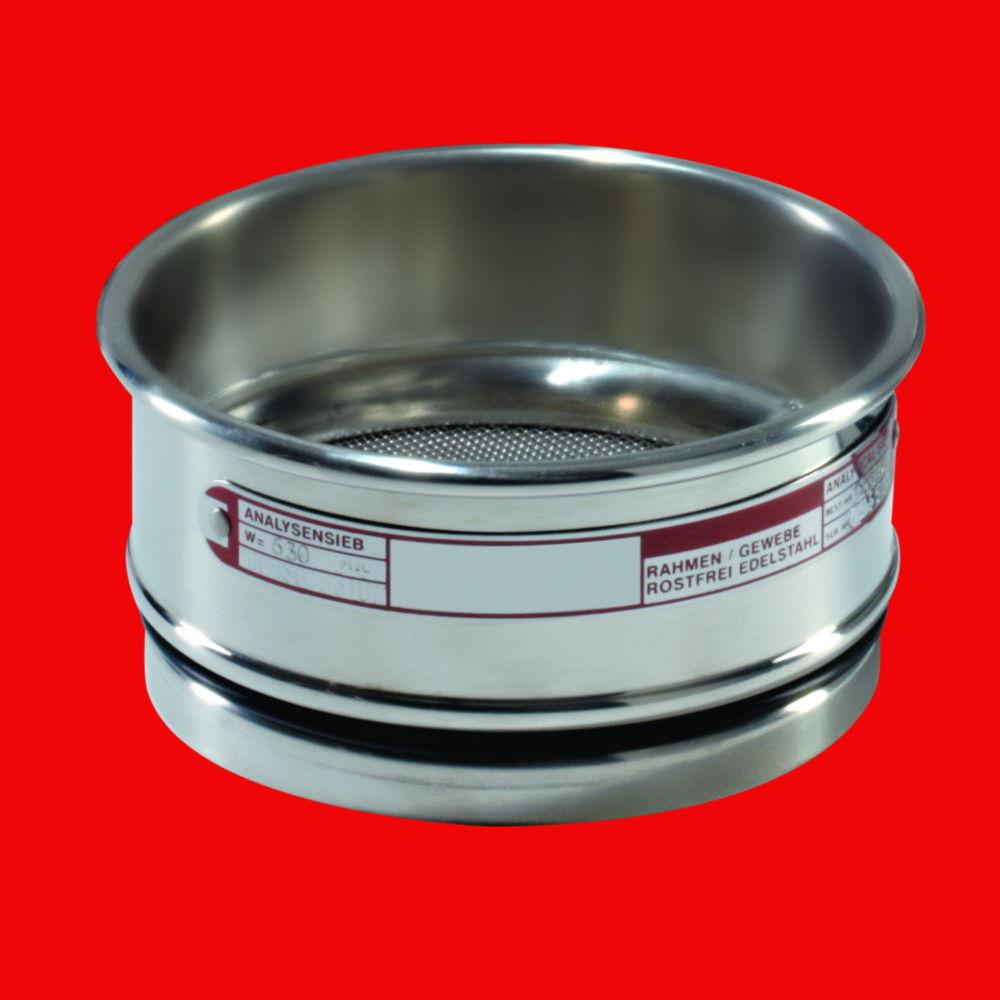 Fritsch Test Sieve, 100 x 40 mm Mesh Size 1 mm Stainless Steel, ISO 3310-1

