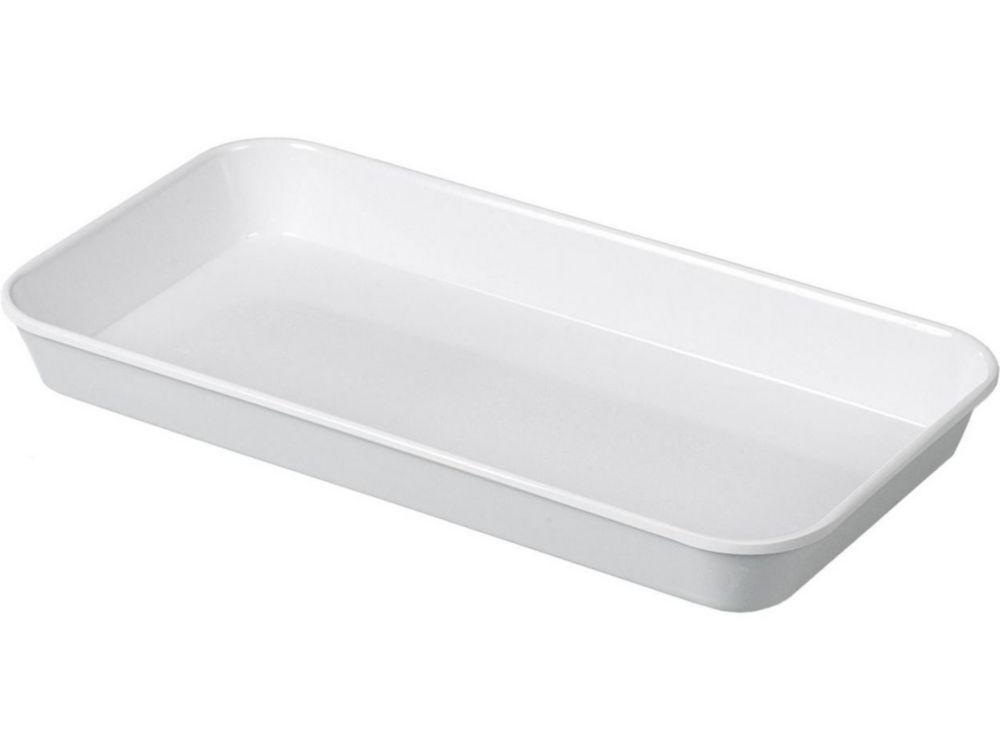Bürkle Instrument Tray 1000 ml 290x160x35mm, Melamine Resin, White, Autoclavable, Without Lid # 4230-2101