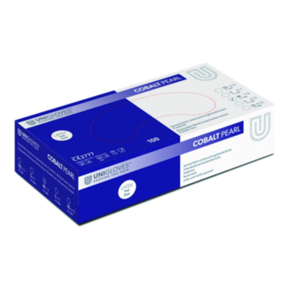 Unigloves Nitrile Gloves Cobalt Pearl Size XL (10) Cobalt,latex/powder Free,Non Sterile,Rolling Edges Micro-Roughened Finger Tips, Pack of 100